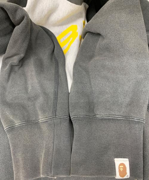 A BATHING APE（アベイシングエイプ）A BATHING APE (アベイシングエイプ) ジップパーカー グレー×ブラック サイズ:XLの古着・服飾アイテム