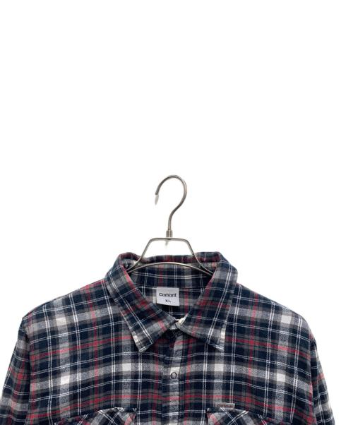 CarHartt（カーハート）CarHartt (カーハート) チェックシャツ ブラック×レッド サイズ:XLの古着・服飾アイテム