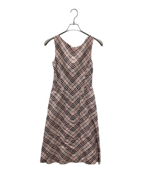BURBERRY BLUE LABEL（バーバリー ブルー レーベル）BURBERRY BLUE LABEL (バーバリー ブルー レーベル) ノースリーブワンピース ピンク サイズ:Mの古着・服飾アイテム