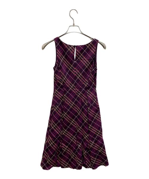 BURBERRY BLUE LABEL（バーバリー ブルー レーベル）BURBERRY BLUE LABEL (バーバリー ブルー レーベル) ノースリーブワンピース パープル サイズ:Mの古着・服飾アイテム