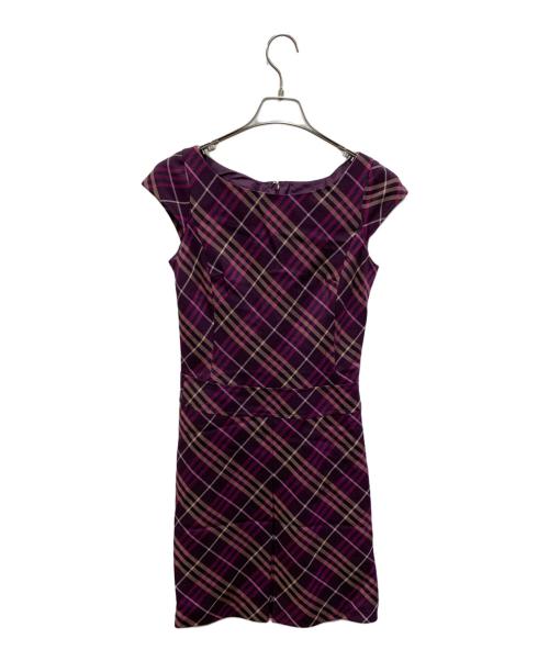 BURBERRY BLUE LABEL（バーバリー ブルー レーベル）BURBERRY BLUE LABEL (バーバリー ブルー レーベル) ノースリーブワンピース パープル サイズ:Mの古着・服飾アイテム
