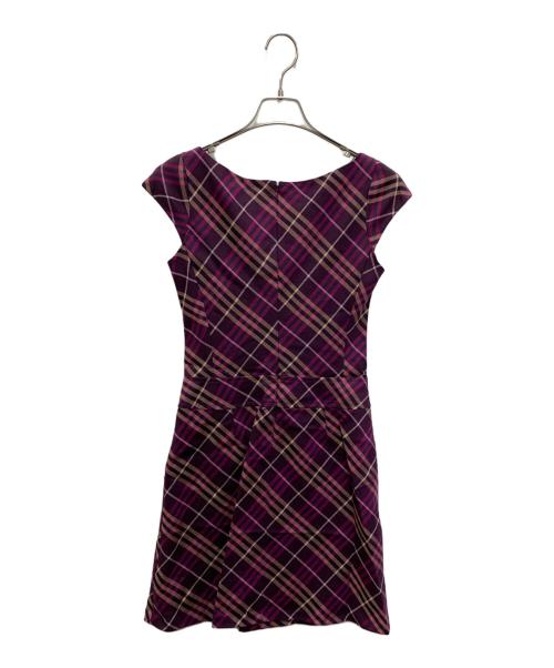 BURBERRY BLUE LABEL（バーバリー ブルー レーベル）BURBERRY BLUE LABEL (バーバリー ブルー レーベル) ノースリーブワンピース パープル サイズ:Mの古着・服飾アイテム