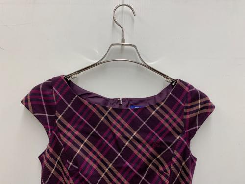 BURBERRY BLUE LABEL（バーバリー ブルー レーベル）BURBERRY BLUE LABEL (バーバリー ブルー レーベル) ノースリーブワンピース パープル サイズ:Mの古着・服飾アイテム