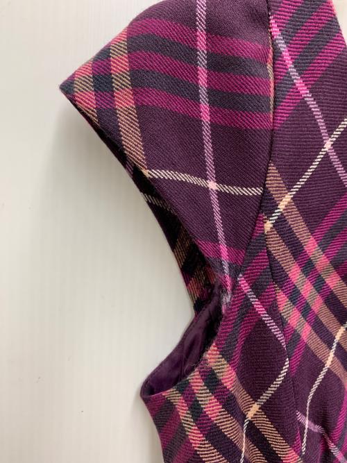 BURBERRY BLUE LABEL（バーバリー ブルー レーベル）BURBERRY BLUE LABEL (バーバリー ブルー レーベル) ノースリーブワンピース パープル サイズ:Mの古着・服飾アイテム