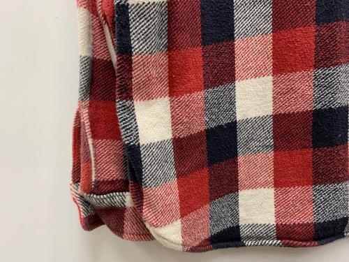 DUBBLE WORKS（ダブルワークス）DUBBLE WORKS (ダブルワークス) 長袖シャツ レッド×ネイビー サイズ:38の古着・服飾アイテム