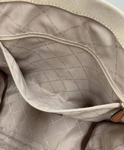 MICHAEL KORS（マイケルコース）MICHAEL KORS (マイケルコース) トートバッグ MIRELLA LARGE ベージュ×ブラウンの古着・服飾アイテム