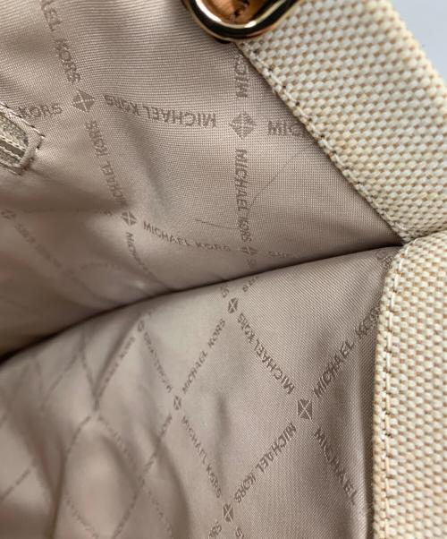 MICHAEL KORS（マイケルコース）MICHAEL KORS (マイケルコース) トートバッグ MIRELLA LARGE ベージュ×ブラウンの古着・服飾アイテム