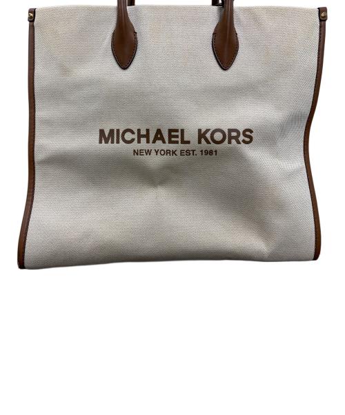 MICHAEL KORS（マイケルコース）MICHAEL KORS (マイケルコース) トートバッグ MIRELLA LARGE ベージュ×ブラウンの古着・服飾アイテム
