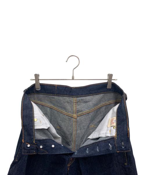 EVISU（エヴィス）EVISU (エヴィス) ハーフパンツ インディゴ×レッド サイズ:W32の古着・服飾アイテム