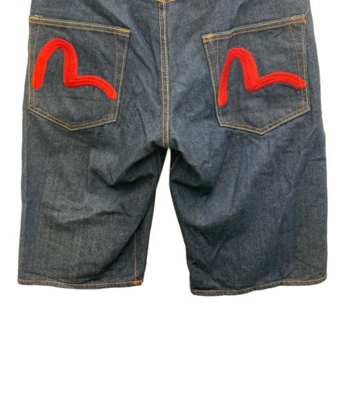 EVISU（エヴィス）EVISU (エヴィス) ハーフパンツ インディゴ×レッド サイズ:W32の古着・服飾アイテム