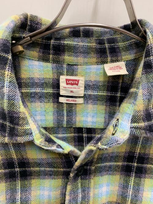 LEVI'S（リーバイス）LEVI'S (リーバイス) 長袖シャツ グリーン×ブラック サイズ:XLの古着・服飾アイテム