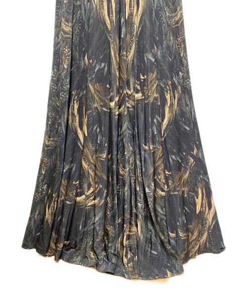 ALL SAINTS（オールセインツ）ALL SAINTS (オールセインツ) 長袖ワンピース ブラック×ブラウン サイズ:2の古着・服飾アイテム