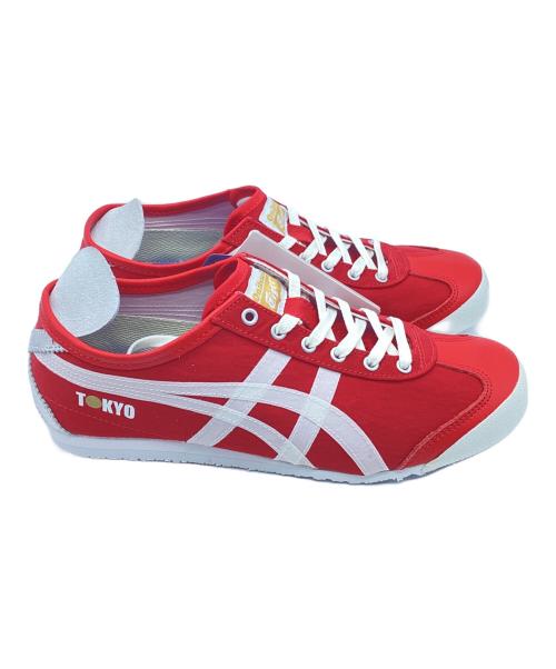 Onitsuka Tiger（オニツカタイガー）Onitsuka Tiger (オニツカタイガー) ローカットスニーカー レッド サイズ:24.5 未使用品の古着・服飾アイテム