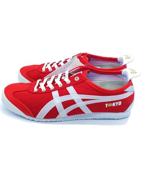 Onitsuka Tiger（オニツカタイガー）Onitsuka Tiger (オニツカタイガー) ローカットスニーカー レッド サイズ:24.5 未使用品の古着・服飾アイテム