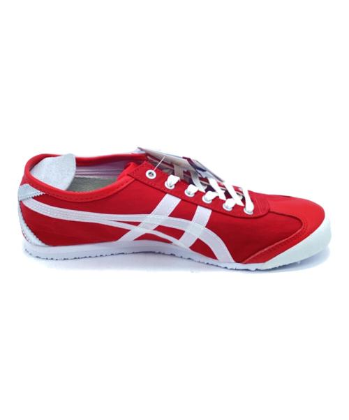 Onitsuka Tiger（オニツカタイガー）Onitsuka Tiger (オニツカタイガー) ローカットスニーカー レッド サイズ:24.5 未使用品の古着・服飾アイテム