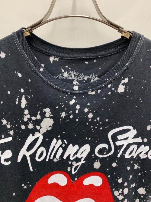 ROLLING STONES（ローリングストーンズ）ROLLING STONES (ローリングストーンズ) 半袖カットソー ブラック×ホワイト サイズ:Mの古着・服飾アイテム