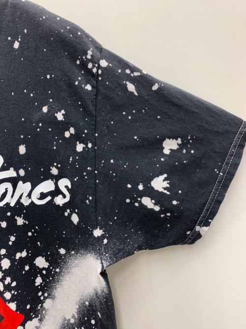 ROLLING STONES（ローリングストーンズ）ROLLING STONES (ローリングストーンズ) 半袖カットソー ブラック×ホワイト サイズ:Mの古着・服飾アイテム
