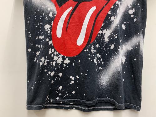 ROLLING STONES（ローリングストーンズ）ROLLING STONES (ローリングストーンズ) 半袖カットソー ブラック×ホワイト サイズ:Mの古着・服飾アイテム