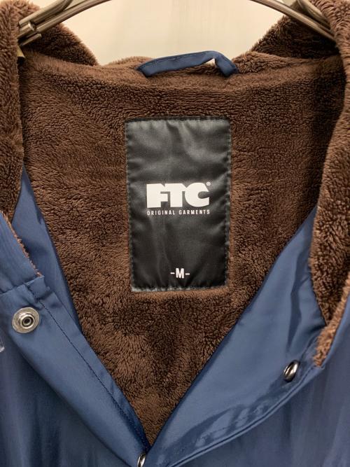 FTC（エフティーシー）FTC (エフティーシー) 裏ボアフードコーチジャケット ネイビー×ブラウン サイズ:Mの古着・服飾アイテム