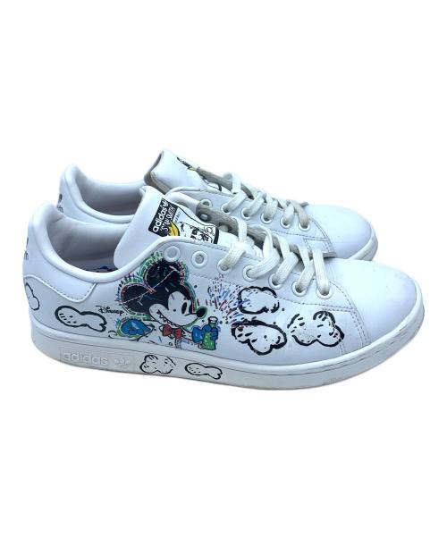 adidas（アディダス）adidas (アディダス) スタンスミス カシンローン ミッキーツイスト ローカットスニーカー ホワイト サイズ:26.5の古着・服飾アイテム