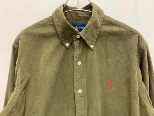 RALPH LAUREN（ラルフローレン）RALPH LAUREN (ラルフローレン) コーデュロイシャツ オリーブ サイズ:Mの古着・服飾アイテム