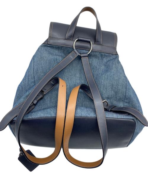 COACH（コーチ）COACH (コーチ) リュック　ビリー ペブルド デニム キャンバス バックパック インディゴの古着・服飾アイテム