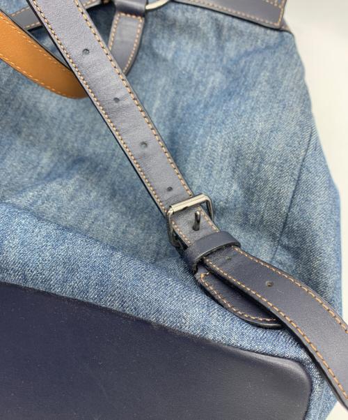 COACH（コーチ）COACH (コーチ) リュック　ビリー ペブルド デニム キャンバス バックパック インディゴの古着・服飾アイテム