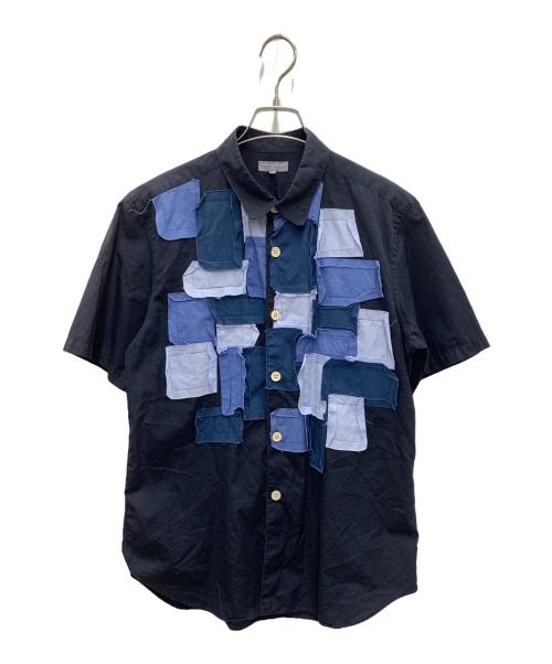 COMME des GARCONS HOMME（コムデギャルソン オム）COMME des GARCONS HOMME (コムデギャルソン オム) パッチワークシャツ ネイビー サイズ:Mの古着・服飾アイテム