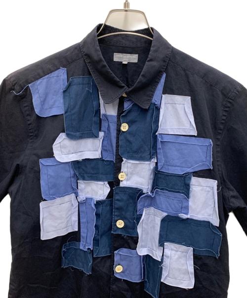 COMME des GARCONS HOMME（コムデギャルソン オム）COMME des GARCONS HOMME (コムデギャルソン オム) パッチワークシャツ ネイビー サイズ:Mの古着・服飾アイテム