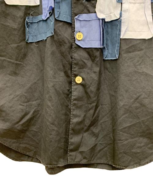 COMME des GARCONS HOMME（コムデギャルソン オム）COMME des GARCONS HOMME (コムデギャルソン オム) パッチワークシャツ ネイビー サイズ:Mの古着・服飾アイテム