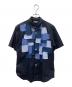 COMME des GARCONS HOMME（コムデギャルソン オム）の古着「パッチワークシャツ」｜ネイビー