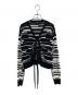 DIESEL（ディーゼル）の古着「デザインボーダーニット」｜ブラック×ホワイト