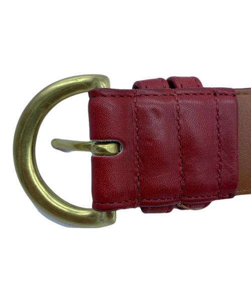 COACH（コーチ）COACH (コーチ) レザーベルト レッドの古着・服飾アイテム