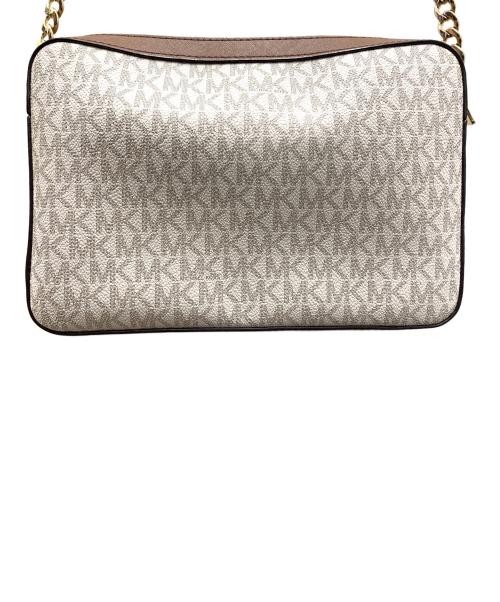 MICHAEL KORS（マイケルコース）MICHAEL KORS (マイケルコース) チェーンショルダーバッグ ブラウン×アイボリーの古着・服飾アイテム