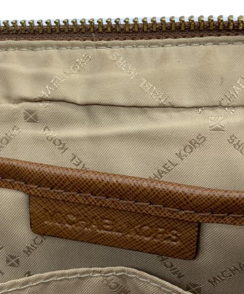 MICHAEL KORS（マイケルコース）MICHAEL KORS (マイケルコース) チェーンショルダーバッグ ブラウン×アイボリーの古着・服飾アイテム