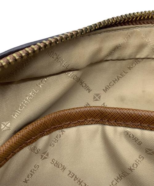 MICHAEL KORS（マイケルコース）MICHAEL KORS (マイケルコース) チェーンショルダーバッグ ブラウン×アイボリーの古着・服飾アイテム