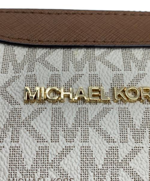 MICHAEL KORS（マイケルコース）MICHAEL KORS (マイケルコース) チェーンショルダーバッグ ブラウン×アイボリーの古着・服飾アイテム