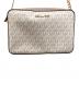 MICHAEL KORS (マイケルコース) チェーンショルダーバッグ ブラウン×アイボリー：6000円