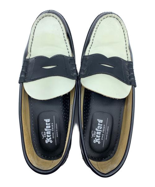 THE KENFORD（ケンフォード）THE KENFORD (ケンフォード) ローファー ブラック×ホワイト サイズ:26.5の古着・服飾アイテム