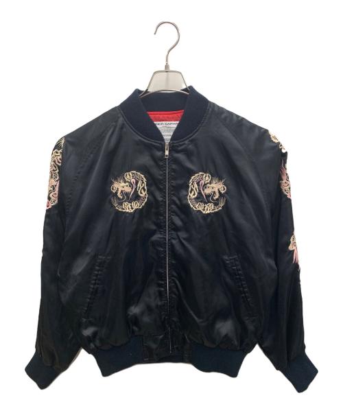 BORDER CARWIN（ボーダー・カーウィン）BORDER CARWIN (ボーダー・カーウィン) スカジャン ブラック×レッド サイズ:Mの古着・服飾アイテム