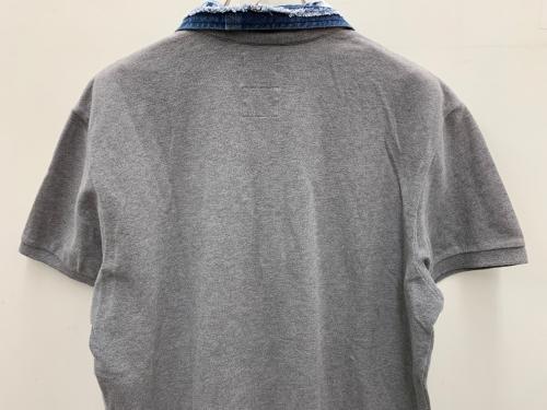 DIESEL（ディーゼル）DIESEL (ディーゼル) ポロシャツ グレー×ブルー サイズ:不明の古着・服飾アイテム
