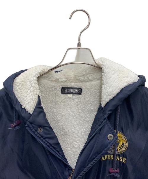 A.VERSACE（アルフレッドヴェルサーチ）A.VERSACE (アルフレッドヴェルサーチ) ボアジャケット ネイビー サイズ:Lの古着・服飾アイテム