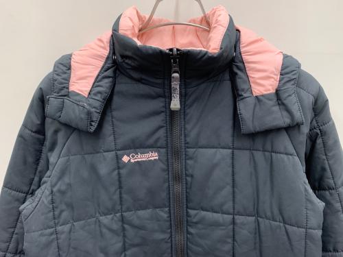 Columbia（コロンビア）Columbia (コロンビア) ダウンジャケット ブラック×ピンク サイズ:Mの古着・服飾アイテム
