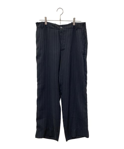 GIORGIO ARMANI（ジョルジオアルマーニ）GIORGIO ARMANI (ジョルジオアルマーニ) ストライプパンツ ブラック サイズ:ーの古着・服飾アイテム