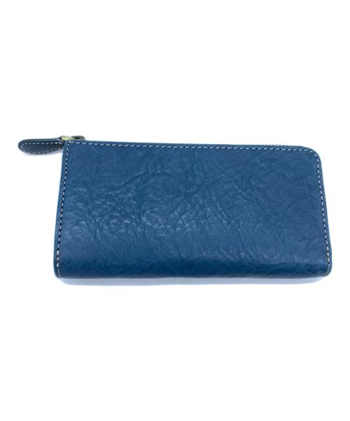 LEATHER CRAFT YOU（レザークラフト ユウ）LEATHER CRAFT YOU (レザークラフト ユウ) L字ファスナー長財布 ネイビーの古着・服飾アイテム