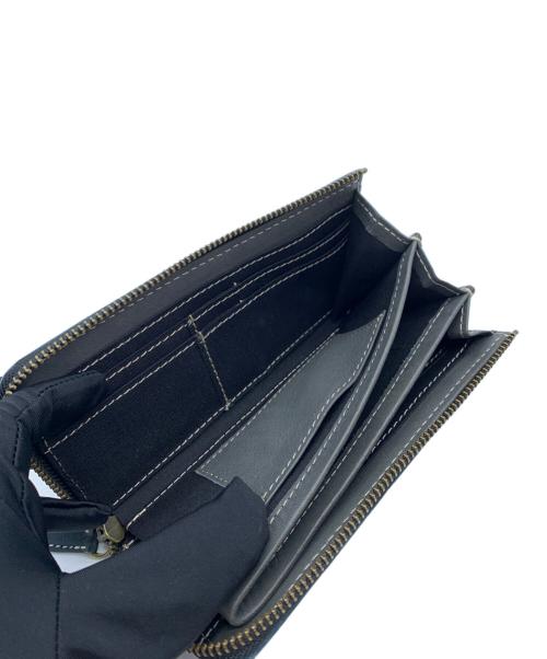 LEATHER CRAFT YOU（レザークラフト ユウ）LEATHER CRAFT YOU (レザークラフト ユウ) L字ファスナー長財布 ネイビーの古着・服飾アイテム