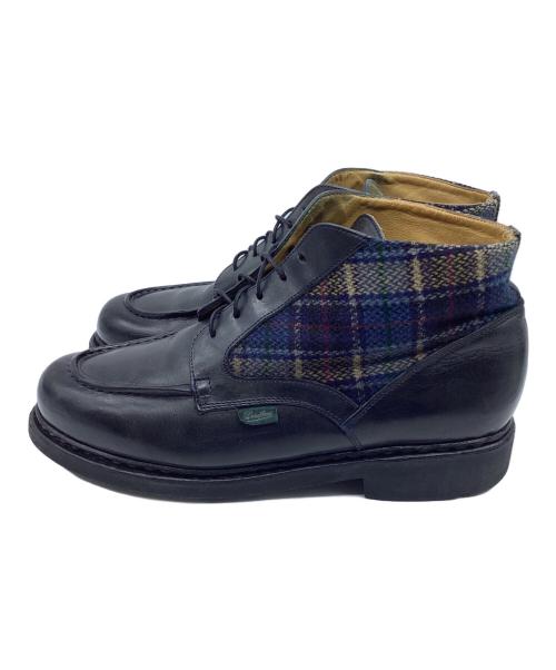 PARABOOT（パラブーツ）PARABOOT (パラブーツ) レースアップブーツ ブラック×ネイビー サイズ:UK8の古着・服飾アイテム