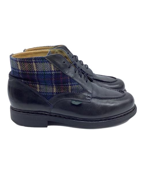 PARABOOT（パラブーツ）PARABOOT (パラブーツ) レースアップブーツ ブラック×ネイビー サイズ:UK8の古着・服飾アイテム