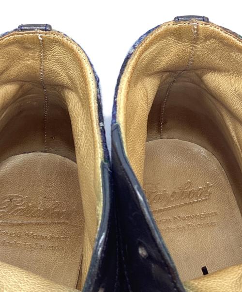 PARABOOT（パラブーツ）PARABOOT (パラブーツ) レースアップブーツ ブラック×ネイビー サイズ:UK8の古着・服飾アイテム