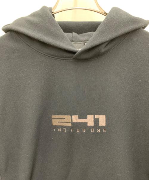 241（トゥーフォーワン）241 (トゥーフォーワン) プルオーバーパーカー ブラック サイズ:Lの古着・服飾アイテム